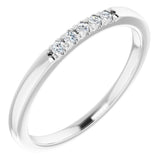 14K White .07 CTW Natural Diamond French-Set Anniversary Band