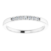 14K White 1/10 CTW Natural Diamond French-Set Anniversary Band