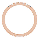 14K Rose 1/5 CTW Natural Diamond French-Set Anniversary Band