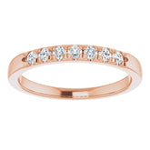14K Rose 1/5 CTW Natural Diamond French-Set Anniversary Band