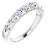 14K White 3/4 CTW Natural Diamond French-Set Anniversary Band