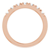 14K Rose 3/4 CTW Natural Diamond French-Set Anniversary Band