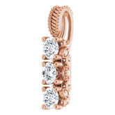 14K Rose Gold 5/8 CTW Natural Diamond Pendant
