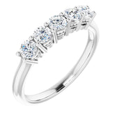 14K White 5/8 CTW Natural Diamond Anniversary Band