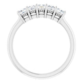 Platinum 5/8 CTW Natural Diamond Anniversary Band