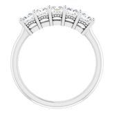 Platinum 1 CTW Natural Diamond Anniversary Band