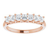 14K Rose 3/4 CTW Natural Diamond Anniversary Band