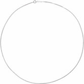 Rhodium-Plated Sterling Silver 1.3 mm Diamond-Cut Box 16" Chain