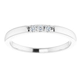 14K White .05 CTW Natural Diamond Anniversary Band
