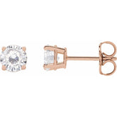 14K Rose 5 mm Stuller Lab-Grown Moissanite Earrings