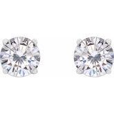 14K White 5.5 mm Stuller Lab-Grown Moissanite Earrings