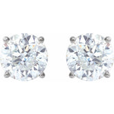 14K White 6 mm Stuller Lab-Grown Moissanite Earrings