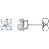 Sterling Silver 6 mm Stuller Lab-Grown Moissanite Earrings