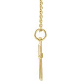 14K Yellow Cross 18" Necklace