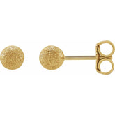 14K Yellow Gold 4 mm Stardust Ball Earrings