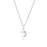 Sterling Silver Methodist Cross 18" Necklace