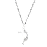 Sterling Silver Methodist Cross 18" Necklace