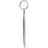 14K White 26x18 mm Oval Miraculous Medal