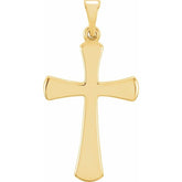 18K Yellow Cross Pendant