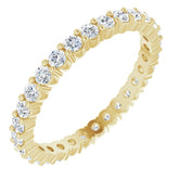 14K Yellow 1/2 CTW Natural Diamond Eternity Band Size 6