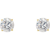 14K Yellow 1 1/2 CTW Natural Diamond Earrings