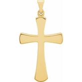 14K Yellow Cross Pendant
