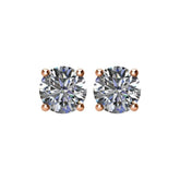 14K Rose 1 1/2 CTW Natural Diamond Earrings