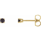 14K Yellow 1/5 CTW Natural Black Diamond Earrings