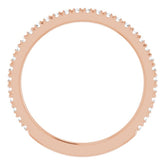 14K Rose 1/3 CTW Natural Diamond French-Set Anniversary Band