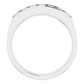 14K White 1 1/8 CTW Natural Diamond Band