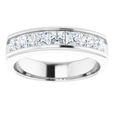 14K White 1 3/4 CTW Natural Diamond Band