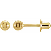 14K Yellow Gold 3 mm Ball Stud Earrings