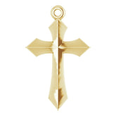 14K Yellow Gold Cross Pendant