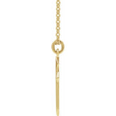 14K Yellow Cross 18" Necklace
