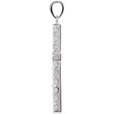 14K White Gold 3/4 CTW Lab-Grown Diamond Cross Pendant
