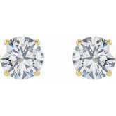 14K Yellow Gold 2 CTW Lab-Grown Diamond Earrings