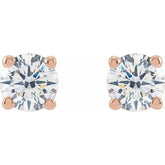 14K Rose 1/2 CTW Lab-Grown Diamond Earrings