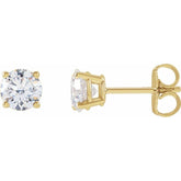14K Yellow 1 CTW Lab-Grown Diamond Earrings