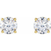 14K Yellow Gold 1 1/4 CTW Lab-Grown Diamond Earrings