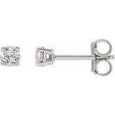 14K White 1/5 CTW Lab-Grown Diamond Earrings