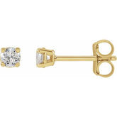 14K Yellow 1/4 CTW Lab-Grown Diamond Earrings