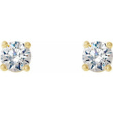 14K Yellow 1/5 CTW Lab-Grown Diamond 4-Prong Stud Earrings