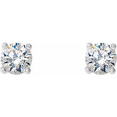 14K White Gold 1/3 CTW Lab-Grown Diamond 4-Prong Stud Earrings