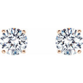 14K Rose Gold 5/8 CTW Lab-Grown Diamond 4-Prong Stud Earrings