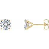 14K Yellow 1 CTW Lab-Grown Diamond 4-Prong Stud Earrings