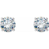14K White Gold 1 CTW Lab-Grown Diamond 4-Prong Stud Earrings