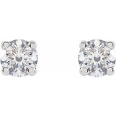 14K White Gold 1/8 CTW Lab-Grown Diamond Earrings
