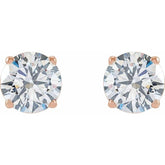 14K Rose Gold 2 1/2 CTW Lab-Grown Diamond Earrings