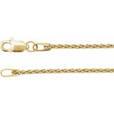 14K Yellow 1.25 mm Wheat 18" Chain
