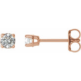 14K Rose 3/8 CTW Natural Diamond Earrings